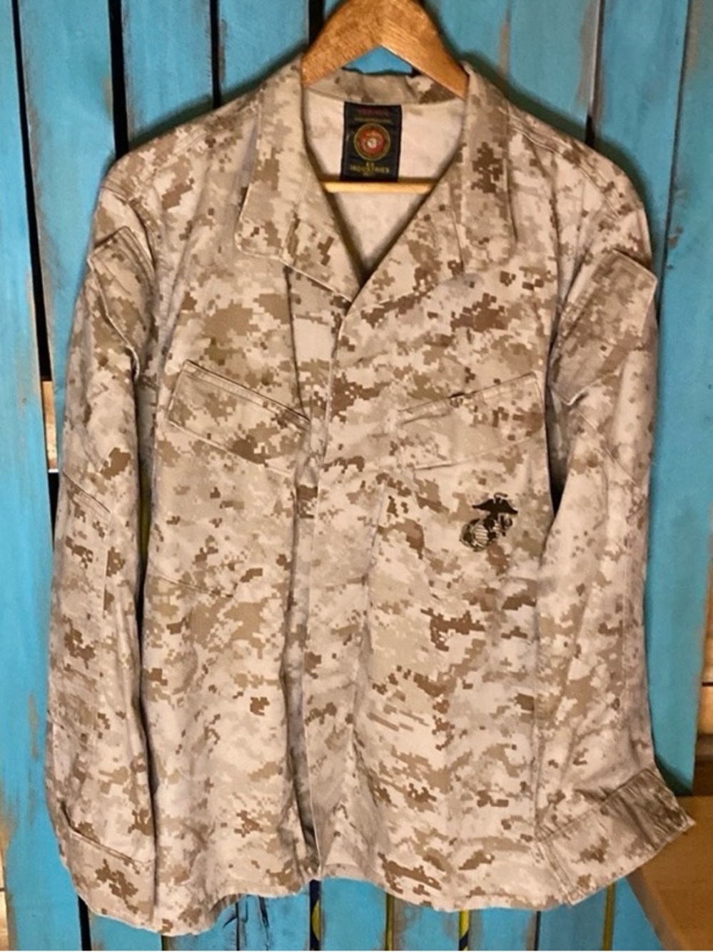 Y2K Marine desert MARPAT digital camouflage blouse size medium regular tan brown